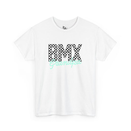 Checkered BMX Grandpa Light Colored Tee - Tiffany Lettering