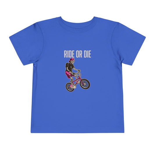 "Ride or Die" Toddler Tee - Pink Graphic