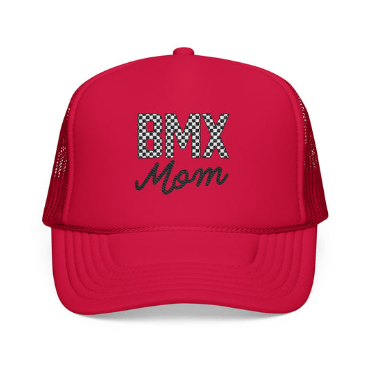 Checkered BMX Mom Foam Trucker Hat