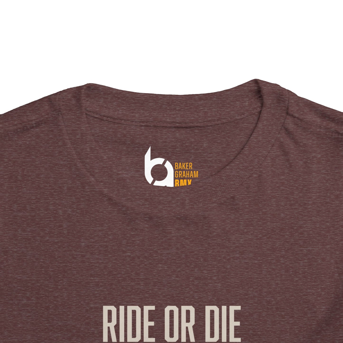 "Ride or Die" Toddler Tee - Orange Graphic