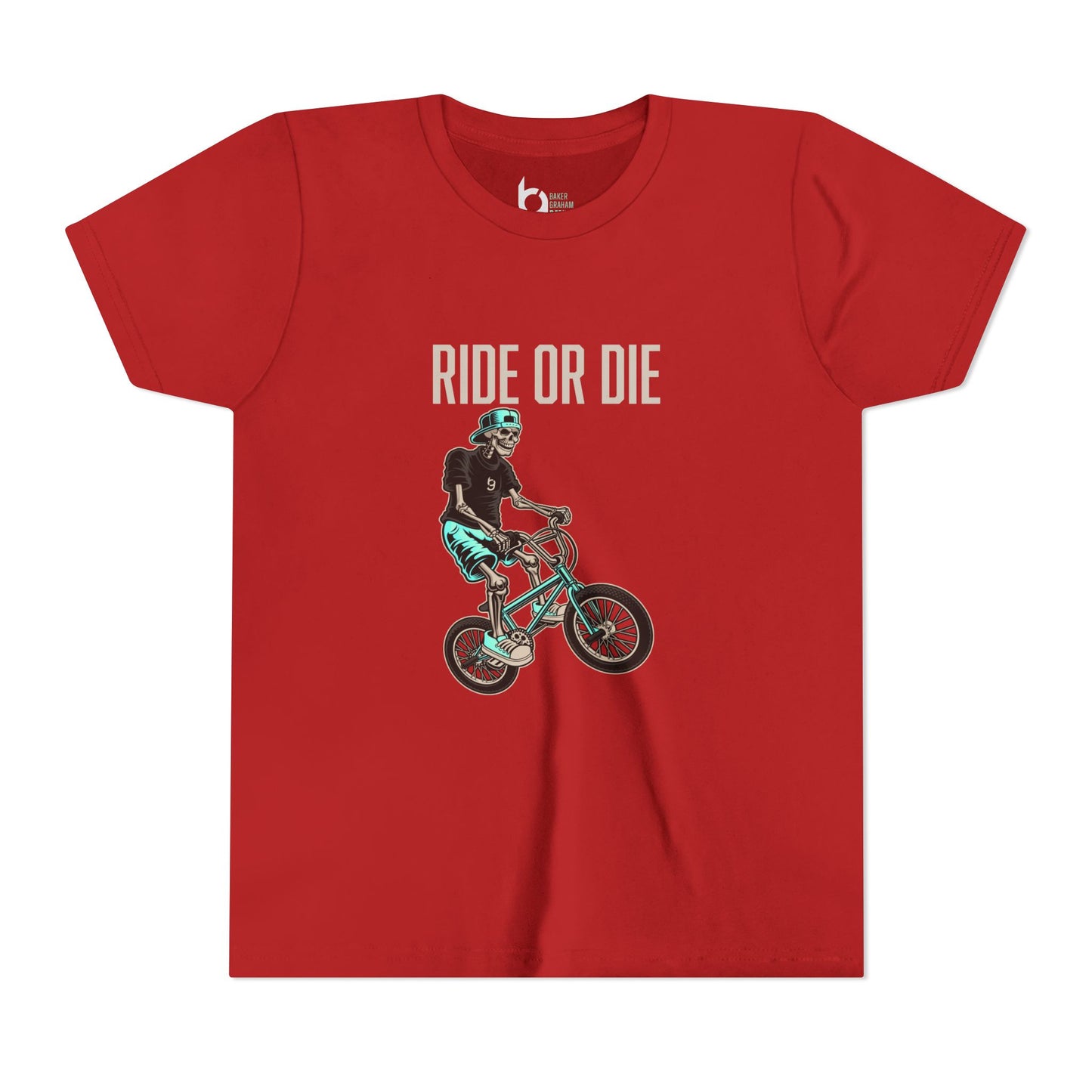 "Ride or Die" Kids Tee - Tiffany Graphic