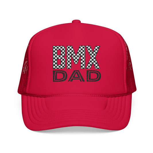 Checkered BMX Dad Foam Trucker Hat