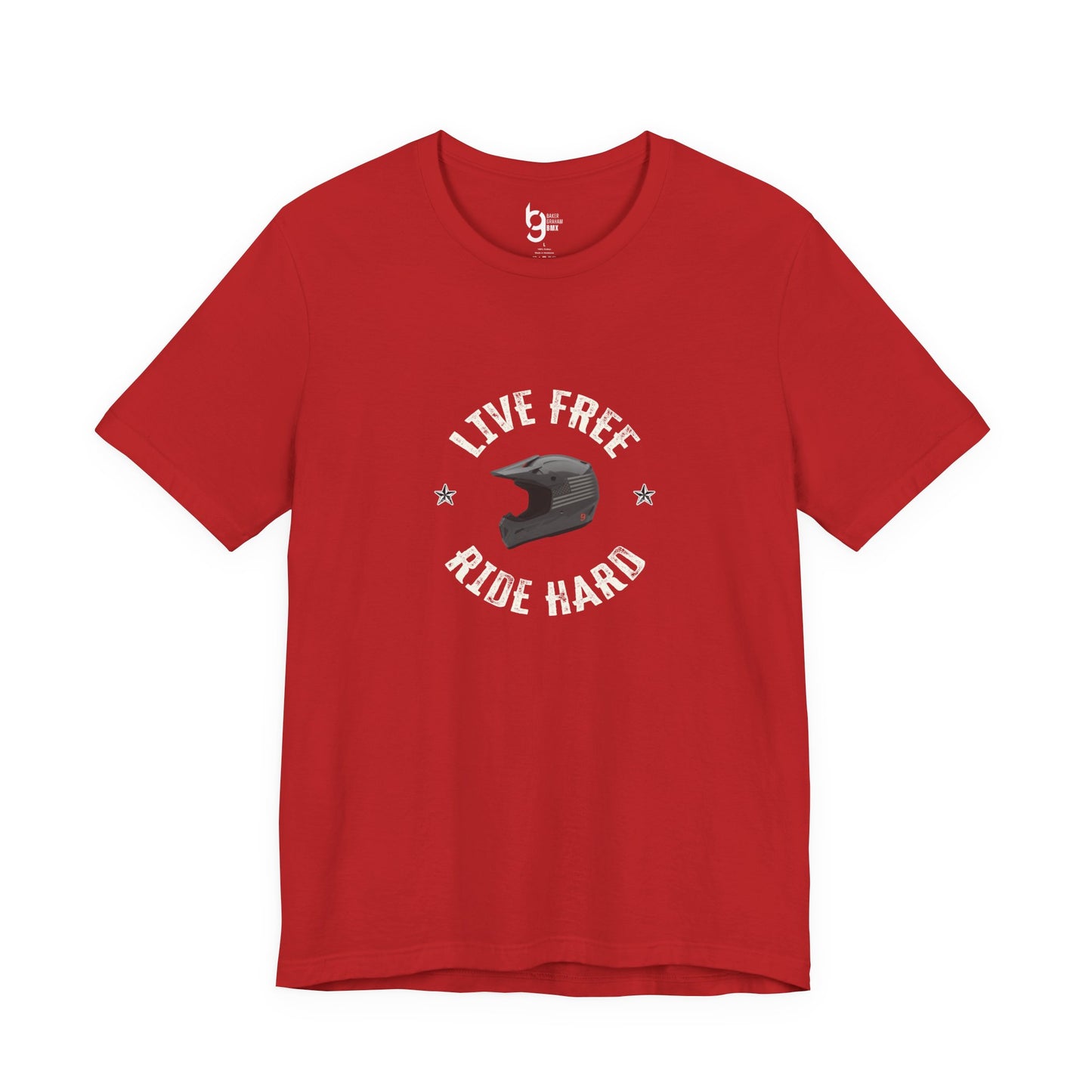 "Live Free, Ride Hard" Classic Patriotic Tee