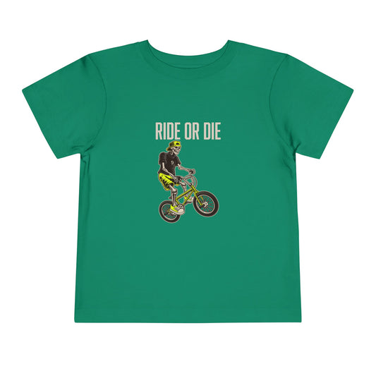 "Ride or Die" Toddler Tee - Chartreuse Graphic