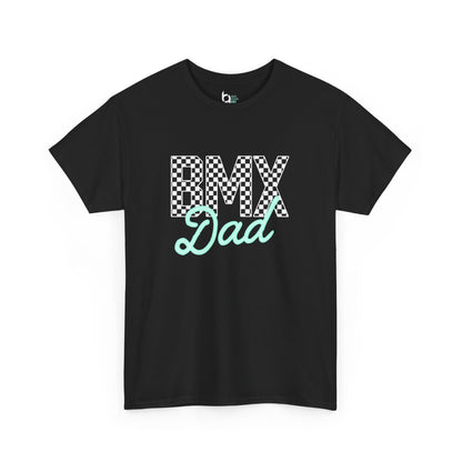 Checkered BMX Dad Dark Colored Tee - Tiffany Lettering