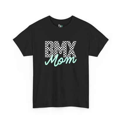 Checkered BMX Mom Dark Colored Tee - Tiffany Lettering