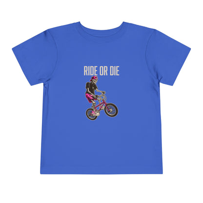 "Ride or Die" Toddler Tee - Pink Graphic