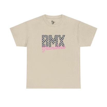 Checkered BMX Grandma Light Colored Tee - Pink Lettering