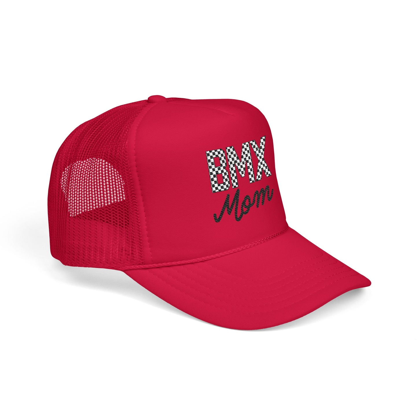 Checkered BMX Mom Foam Trucker Hat