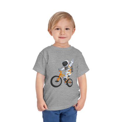 Outer Space BMX Toddler Tee - Orange Graphic