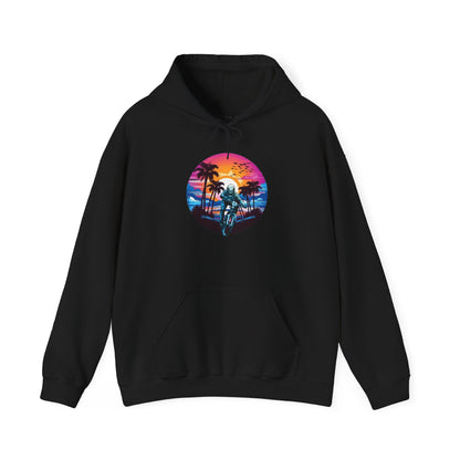 Beach Sunset BMX Ride Hoodie