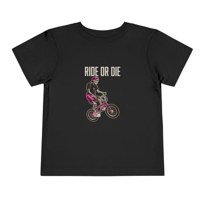 "Ride or Die" Toddler Tee - Pink Graphic