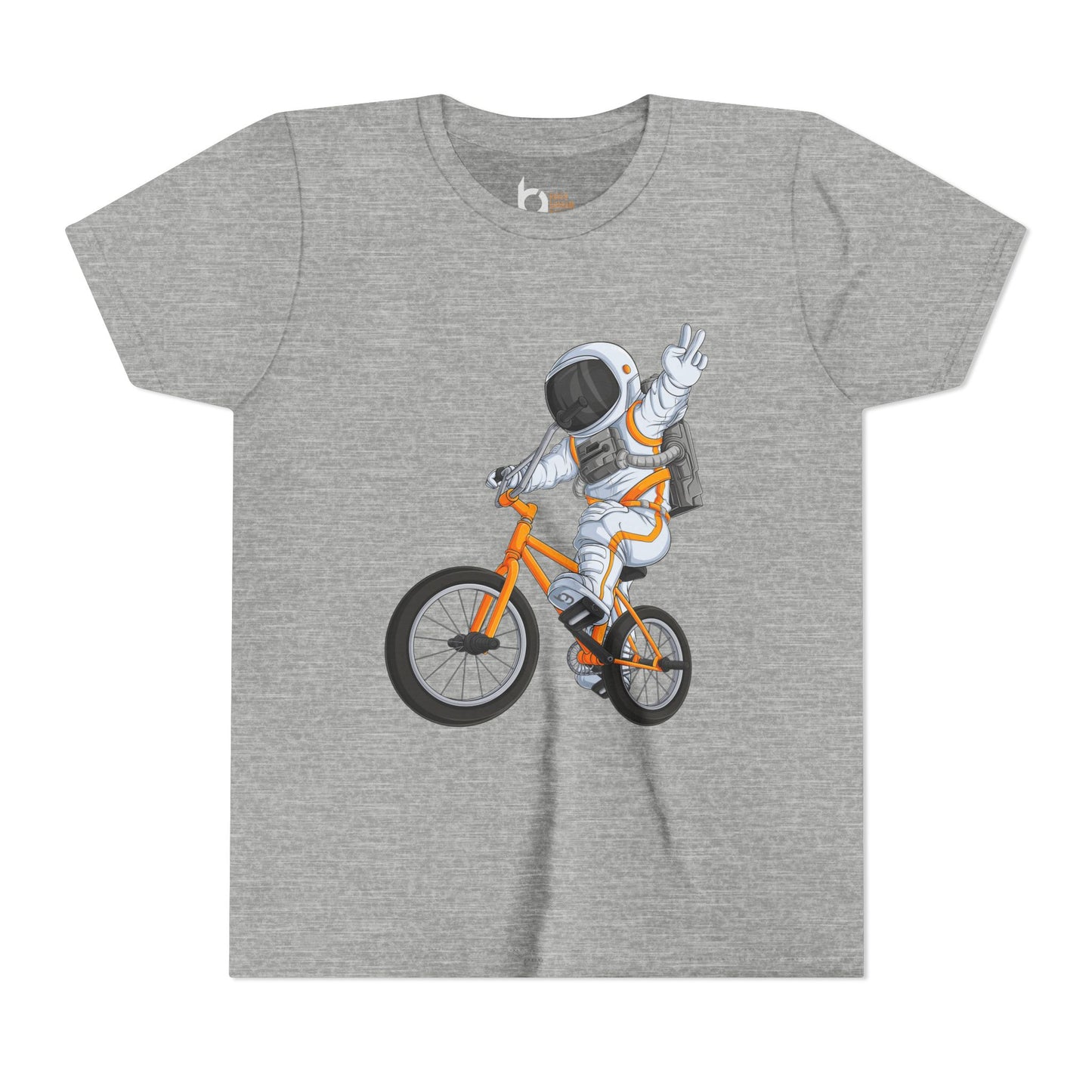 Outer Space BMX Kids Tee - Orange Graphic