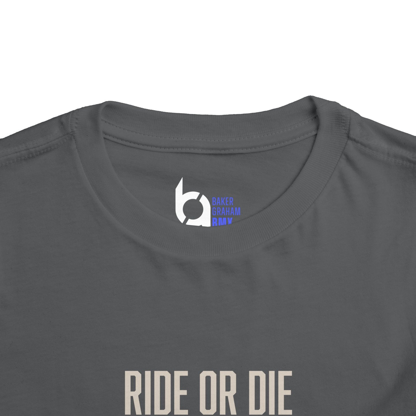 "Ride or Die" Toddler Tee - Blue Graphic
