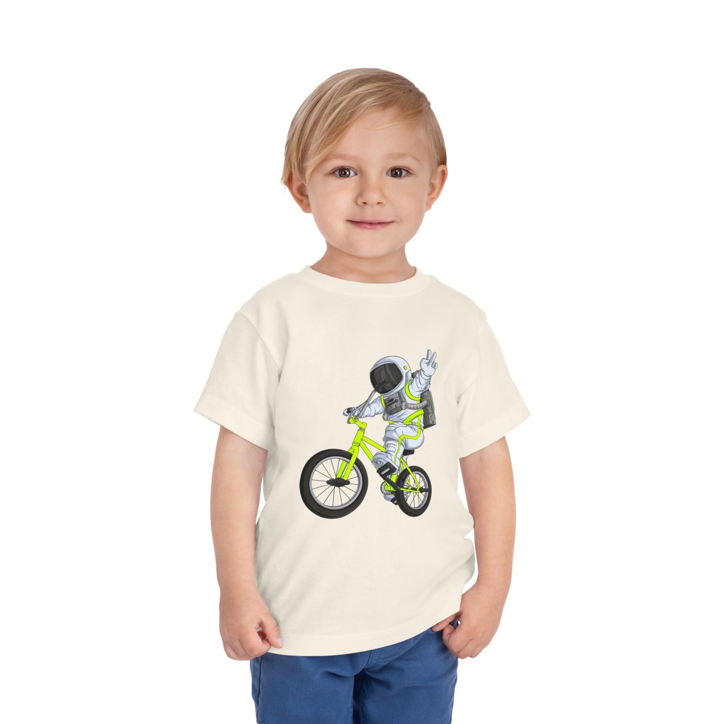 Outer Space BMX Toddler Tee - Chartreuse Graphic