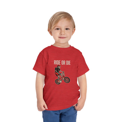 "Ride or Die" Toddler Tee - Red Graphic