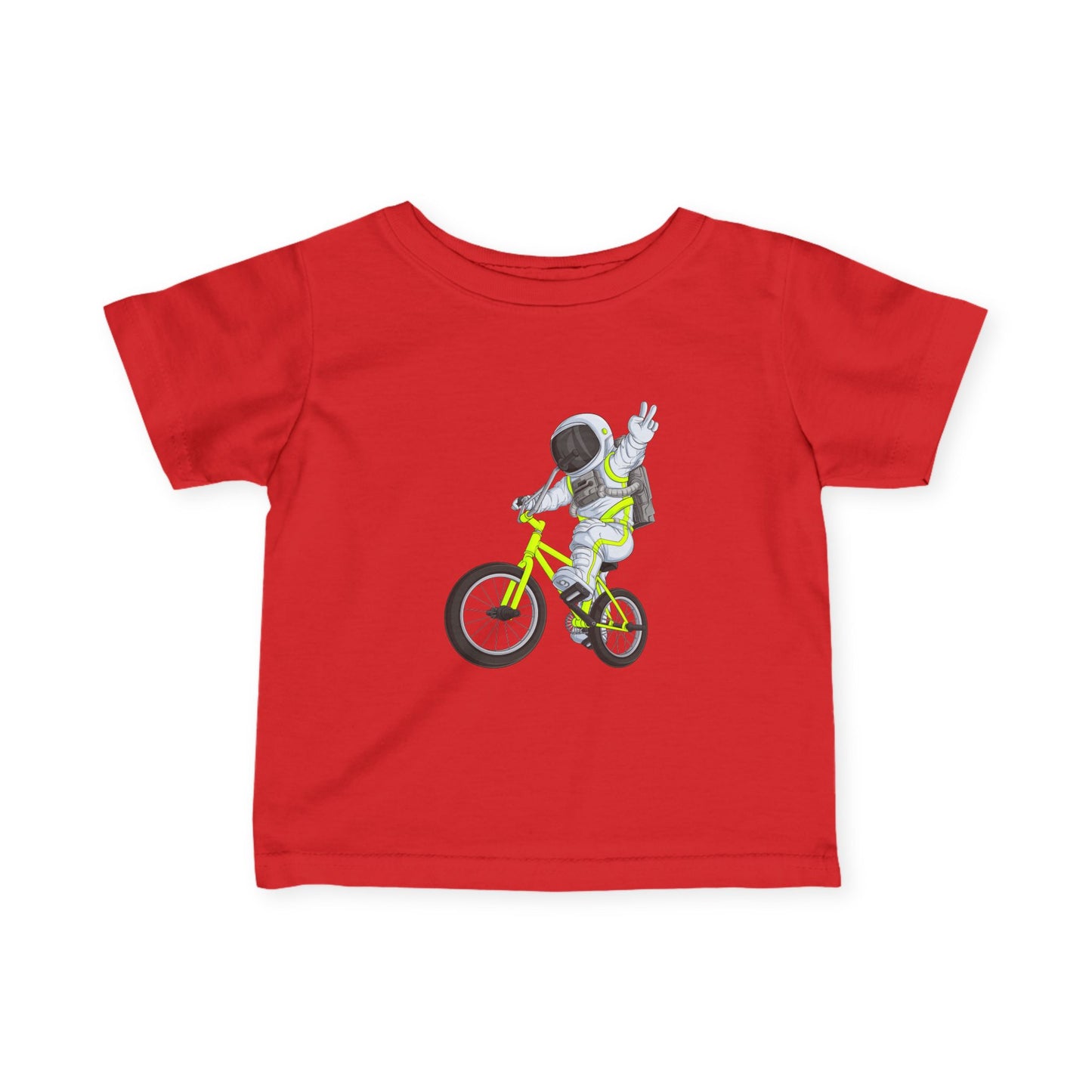 Outer Space BMX Infant Tee - Chartreuse Graphic