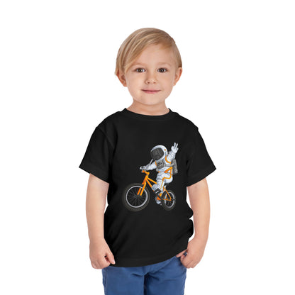Outer Space BMX Toddler Tee - Orange Graphic