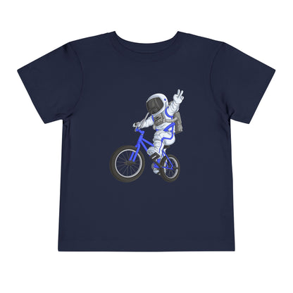 Outer Space BMX Toddler Tee - Blue Graphic