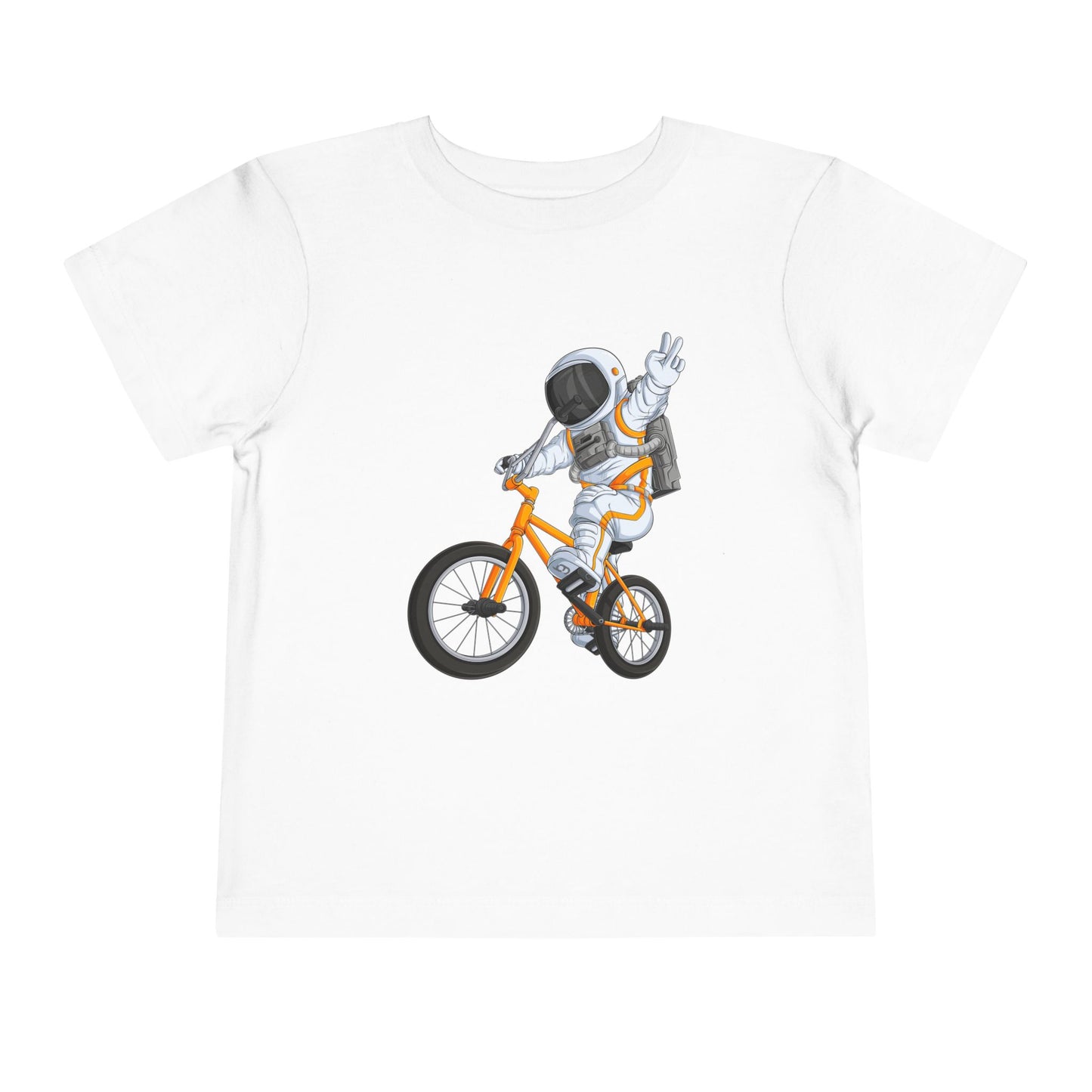 Outer Space BMX Toddler Tee - Orange Graphic