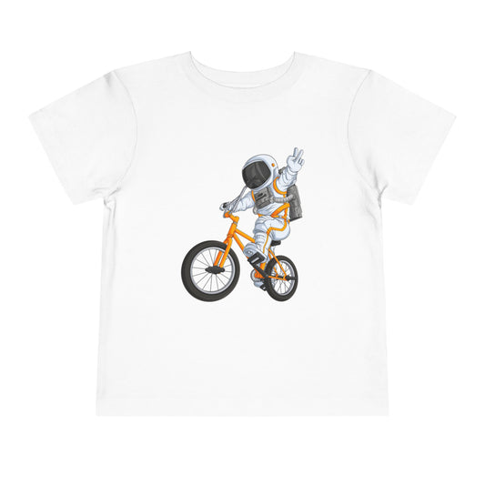 Outer Space BMX Toddler Tee - Orange Graphic