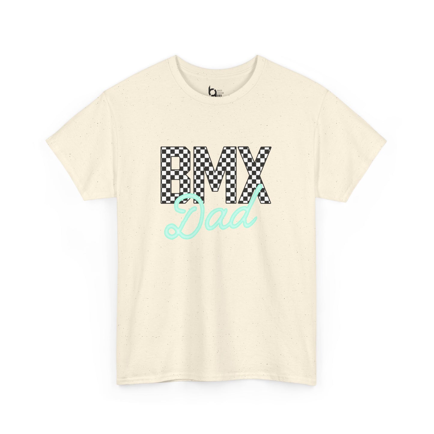 Checkered BMX Dad Light Colored Tee - Tiffany Lettering
