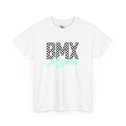 Checkered BMX Mom Light Colored Tee - Tiffany Lettering