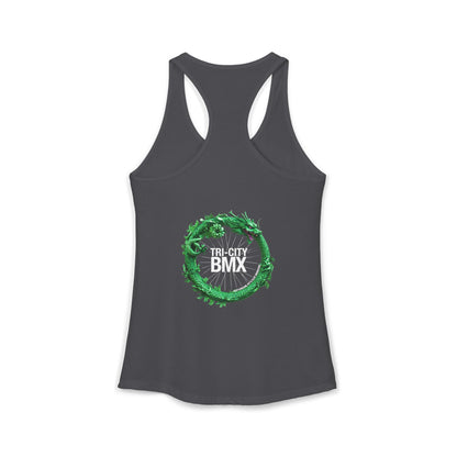 Women's Tri-City BMX Dragon Wheel Racerback Tank