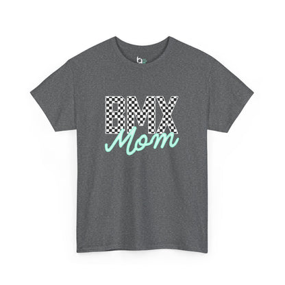 Checkered BMX Mom Dark Colored Tee - Tiffany Lettering