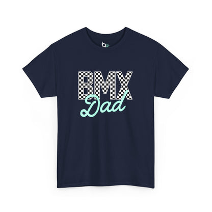 Checkered BMX Dad Dark Colored Tee - Tiffany Lettering