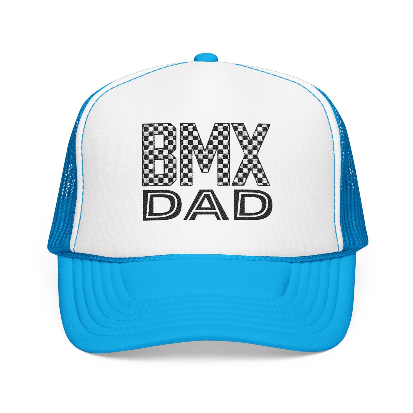 Checkered BMX Dad Foam Trucker Hat