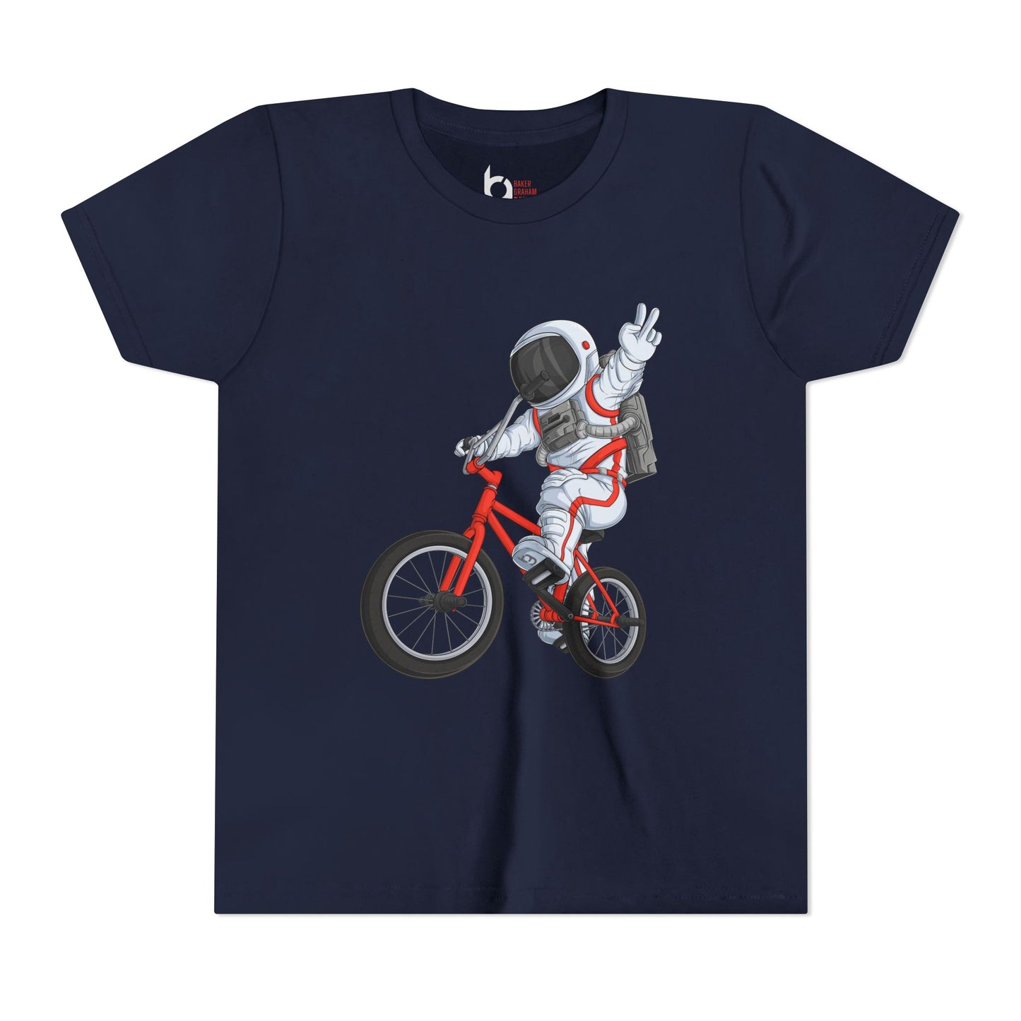 Outer Space BMX Kids Tee - Red Graphic