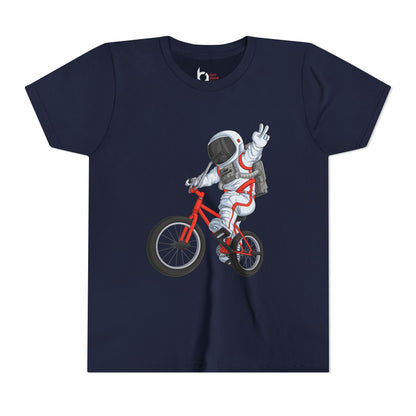 Outer Space BMX Kids Tee - Red Graphic