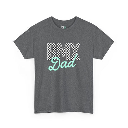 Checkered BMX Dad Dark Colored Tee - Tiffany Lettering