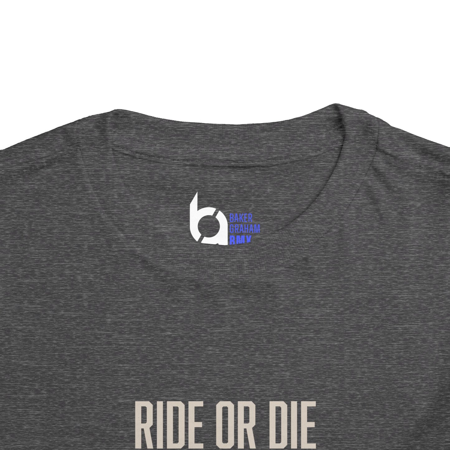 "Ride or Die" Toddler Tee - Blue Graphic