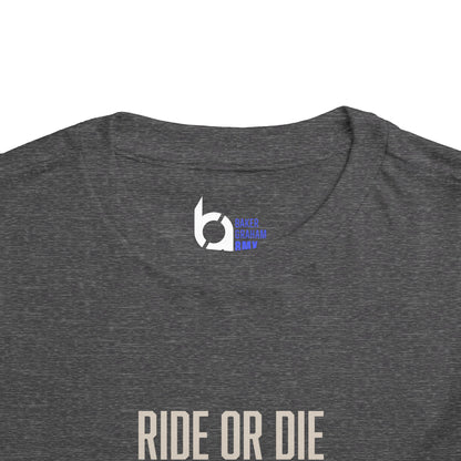 "Ride or Die" Toddler Tee - Blue Graphic