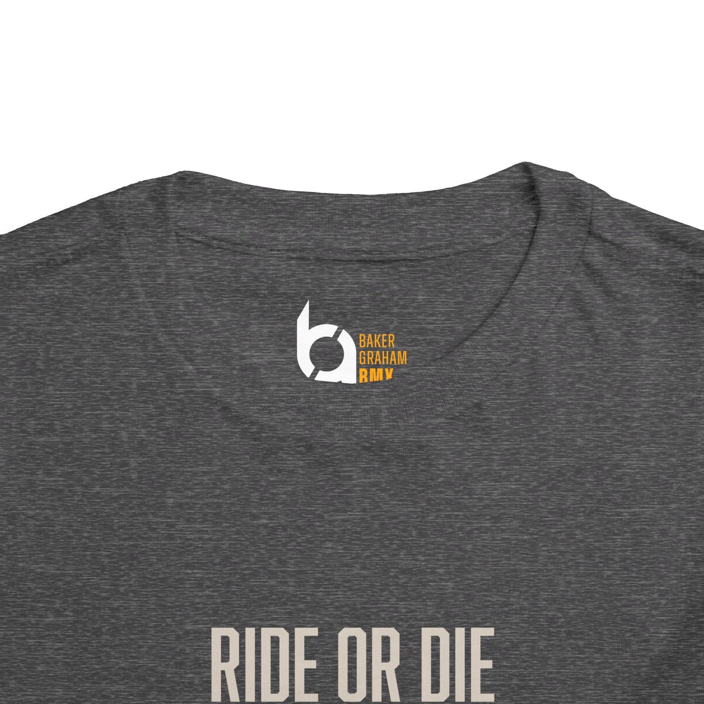 "Ride or Die" Toddler Tee - Orange Graphic