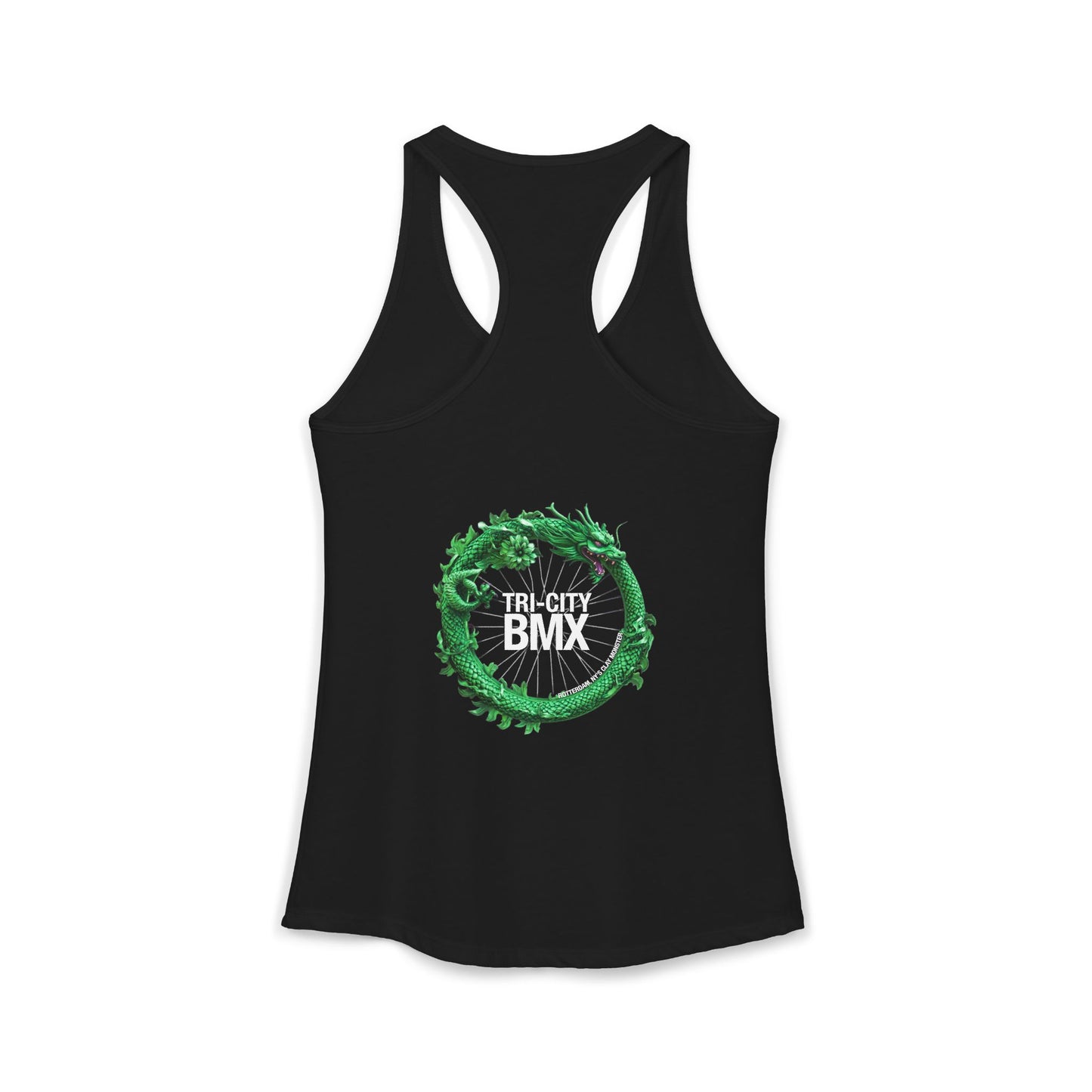 Women's Tri-City BMX Dragon Wheel Racerback Tank