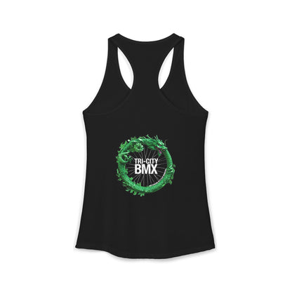 Women's Tri-City BMX Dragon Wheel Racerback Tank