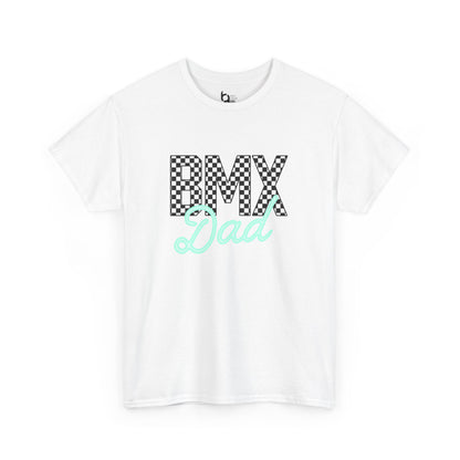 Checkered BMX Dad Light Colored Tee - Tiffany Lettering