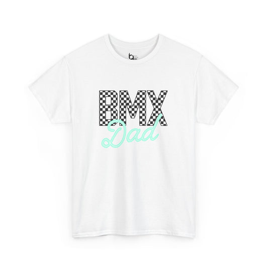 Checkered BMX Dad Light Colored Tee - Tiffany Lettering