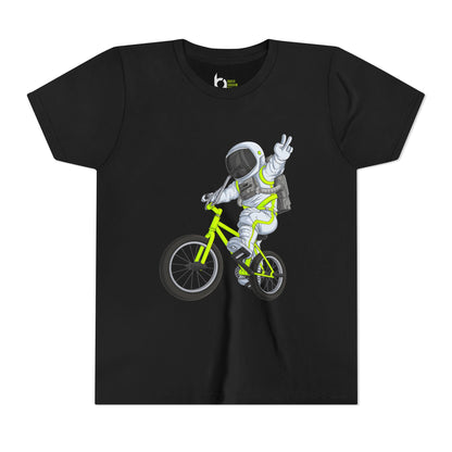 Outer Space BMX Kids Tee - Chartreuse Graphic