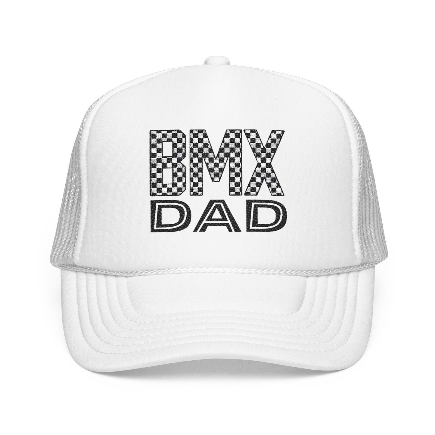 Checkered BMX Dad Foam Trucker Hat