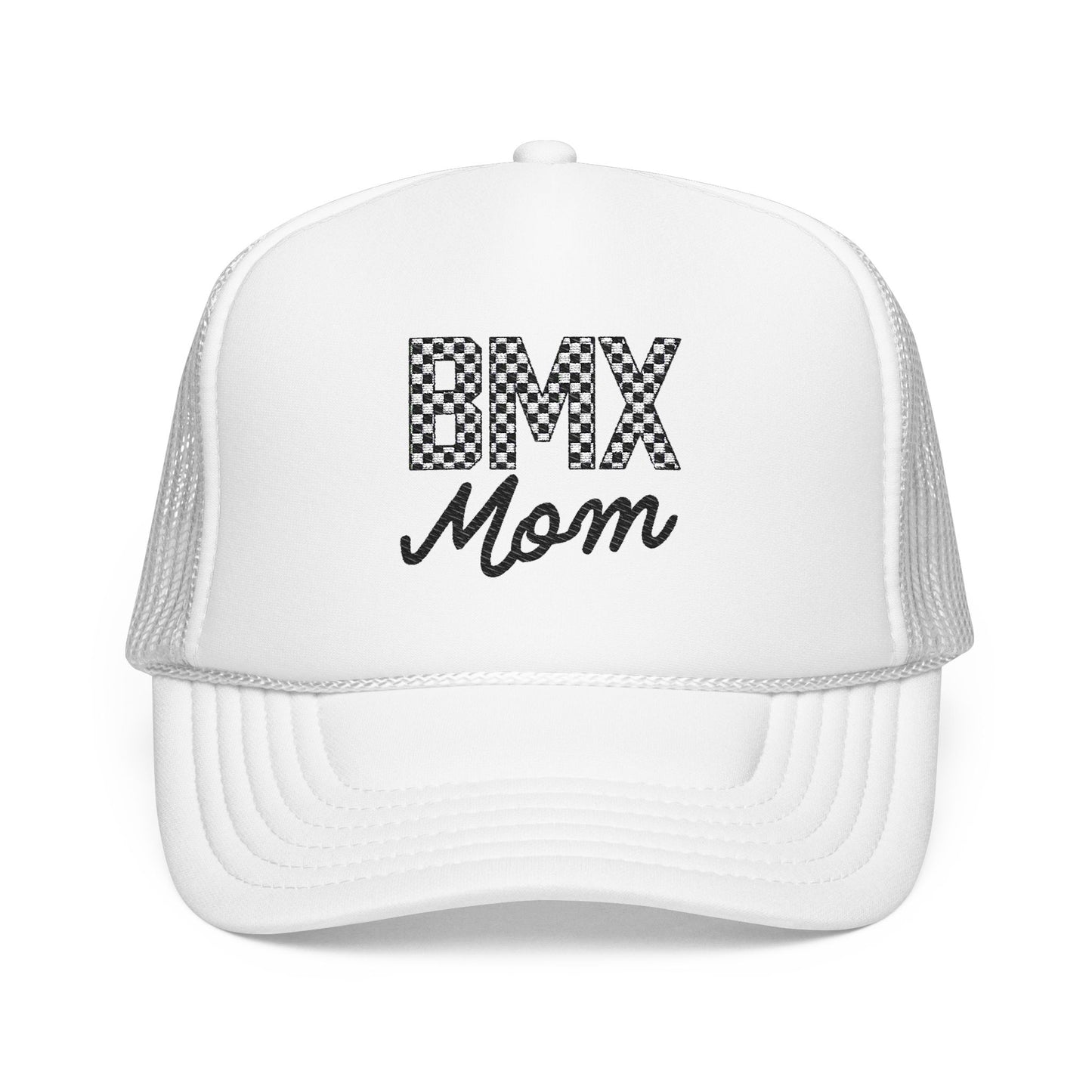 Checkered BMX Mom Foam Trucker Hat