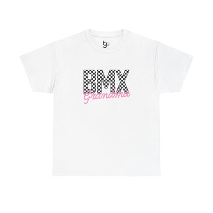 Checkered BMX Grandma Light Colored Tee - Pink Lettering