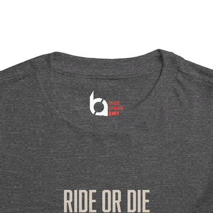 "Ride or Die" Toddler Tee - Red Graphic