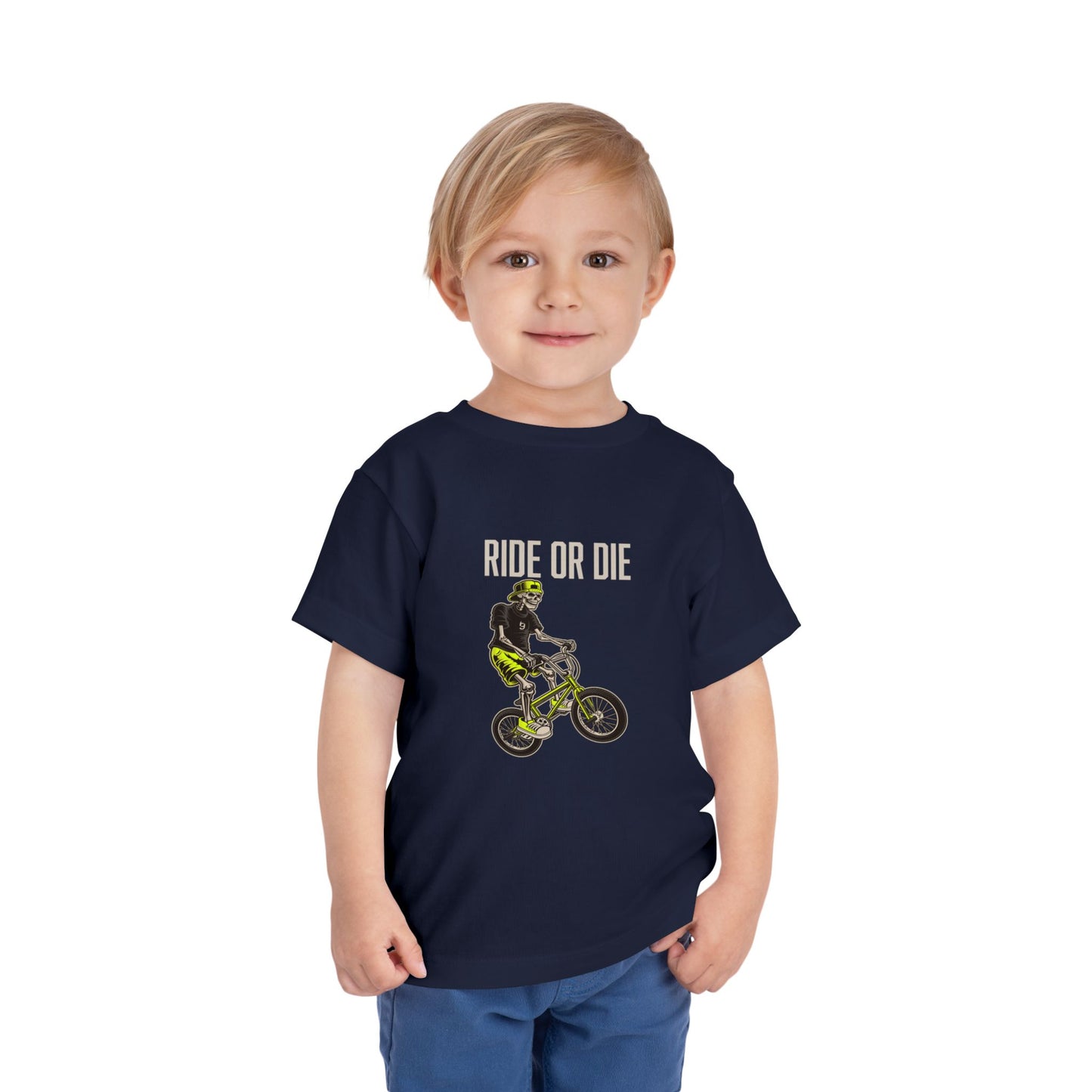 "Ride or Die" Toddler Tee - Chartreuse Graphic