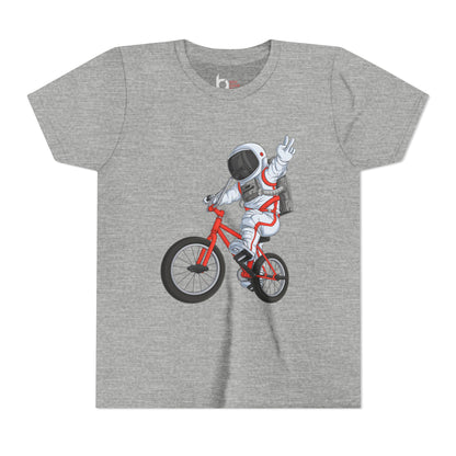 Outer Space BMX Kids Tee - Red Graphic