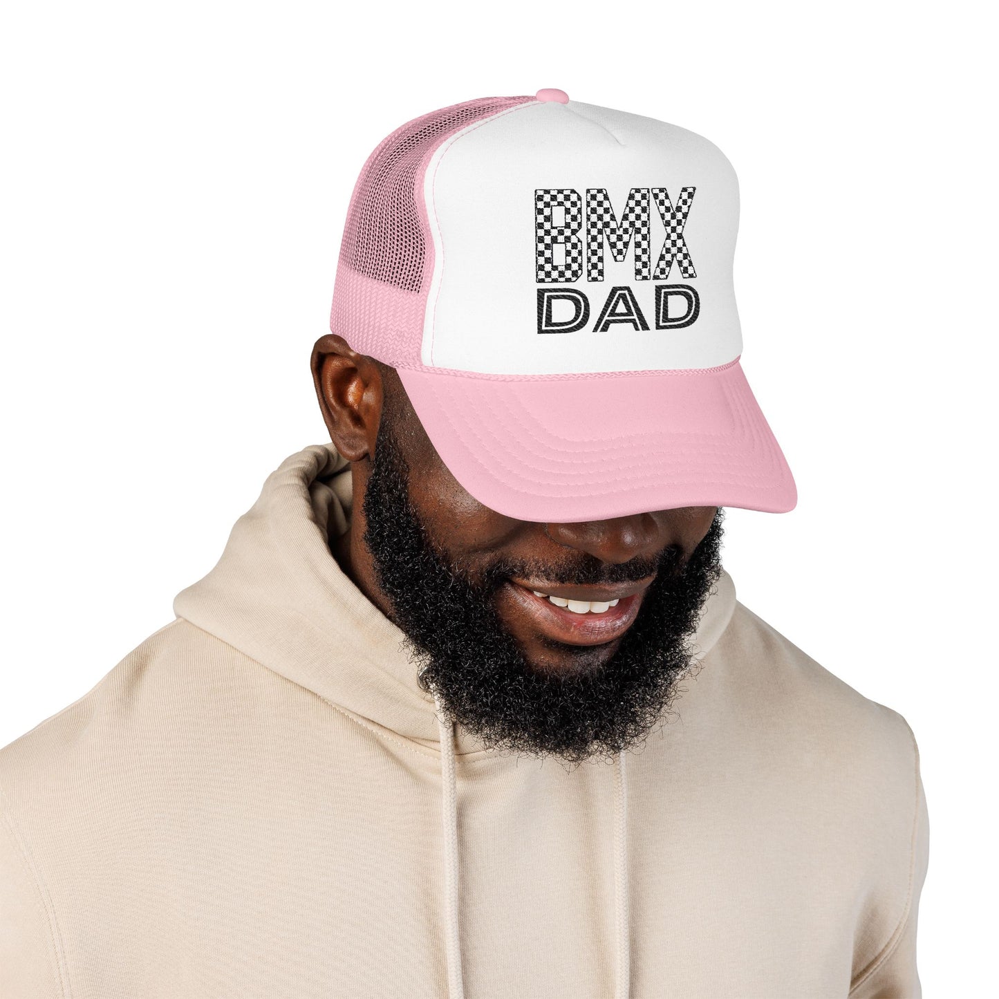 Checkered BMX Dad Foam Trucker Hat