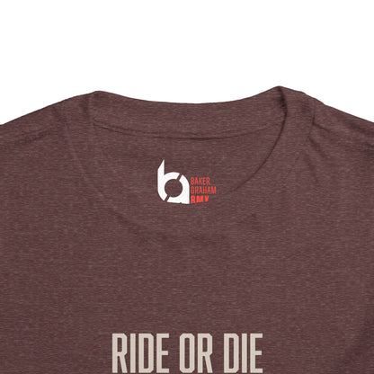 "Ride or Die" Toddler Tee - Red Graphic